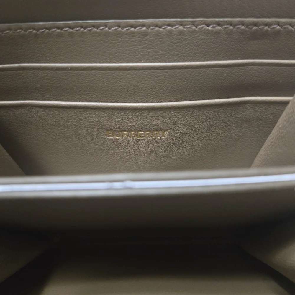 NWT $480 Burberry Small Zip Wallet in Vintage Check and Taupe Leather - Picture 5 of 12